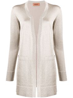 Missoni длинный кардиган с эффектом металлик