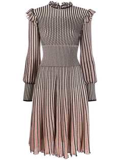 Alexander McQueen трикотажное платье в полоску