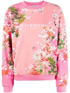 Givenchy толстовка с цветочным принтом и логотипом