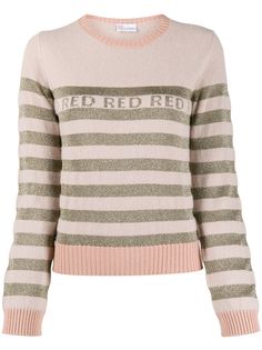 RedValentino джемпер в полоску с круглым вырезом