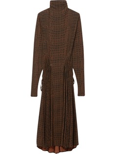 Proenza Schouler платье с длинными рукавами и анималистичным принтом