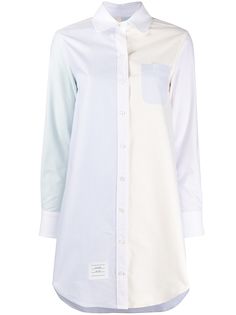 Thom Browne удлиненная рубашка в полоску