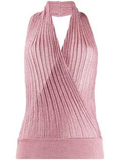 Missoni трикотажный топ с запахом и вырезом халтер