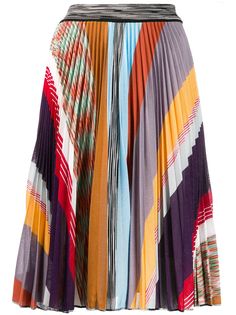 Missoni плиссированная юбка в стиле колор-блок