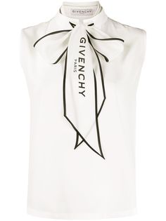 Givenchy блузка без рукавов с логотипом