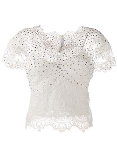 Ermanno Scervino кружевная блузка с заклепками