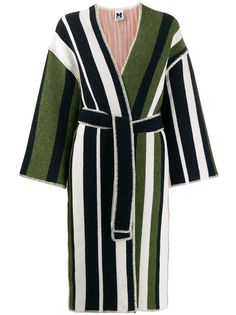 M Missoni трикотажное пальто-кардиган в полоску