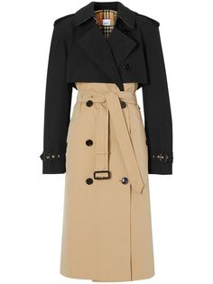 Burberry тренч с контрастной вставкой