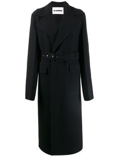 Jil Sander двубортное пальто с поясом