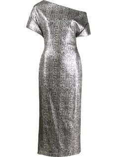 Christopher Kane платье со змеиным принтом и пайетками
