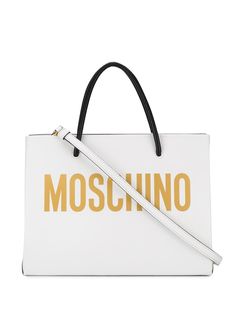 Moschino квадратная сумка-тоут с логотипом