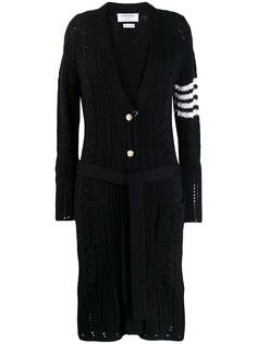 Thom Browne фактурный кардиган с полосками 4-Bar
