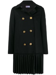 RedValentino пальто средней длины с плиссировкой