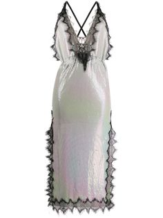 Christopher Kane сетчатое платье с кружевом