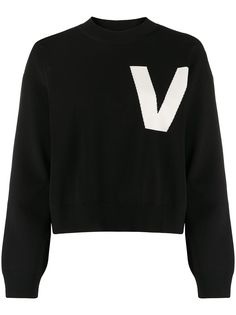 Valentino джемпер вязки интарсия с узором V