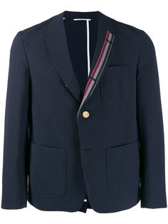 Thom Browne блейзер Sack из сирсакера