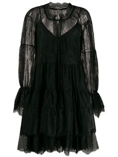 Ermanno Scervino кружевное ярусное платье