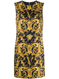 Versace платье с принтом GV Virtus Barocco