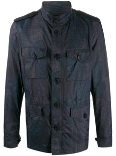 Etro куртка с карманами и узором пейсли