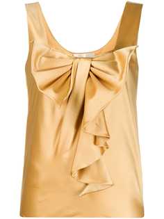 Alberta Ferretti блузка с бантом и оборками