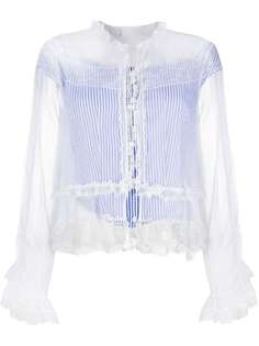 Ermanno Scervino полупрозрачная блузка с оборками