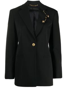 Versace блейзер с декоративными булавками