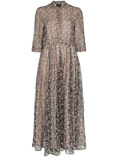 Giambattista Valli кружевное платье макси с цветочным узором