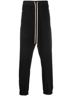 Rick Owens брюки с низким шаговым швом и кулиской
