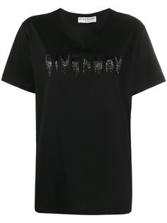 Givenchy футболка с вышитым логотипом