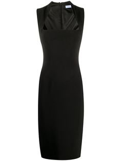 Mugler облегающее платье с V-образным вырезом
