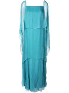 Alberta Ferretti длинное многослойное платье