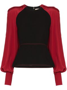 Roksanda блузка с контрастными рукавами
