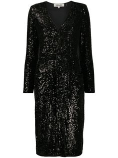 DVF Diane von Furstenberg коктейльное платье Melina с пайетками