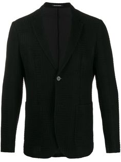 Emporio Armani фактурный пиджак с геометричным узором