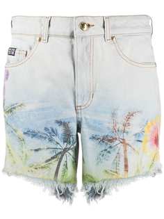 Versace Jeans Couture джинсовые шорты с принтом