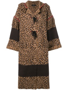 Alanui пальто с леопардовым принтом