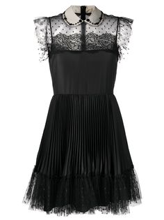 RedValentino платье с тюлем и воротником Питер Пэн
