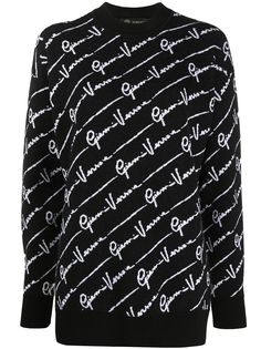 Versace джемпер GV Signature с круглым вырезом