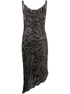 Just Cavalli коктейльное платье с эффектом металлик