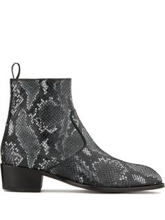 Giuseppe Zanotti ботинки с тиснением под змеиную кожу