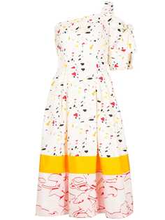 Carolina Herrera коктейльное платье с эффектом разбрызганной краски