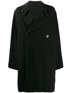 Rick Owens пальто с запахом спереди