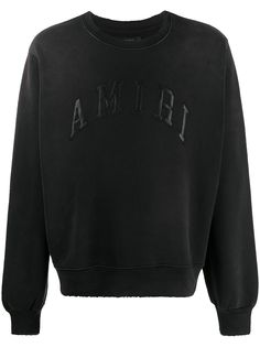 AMIRI толстовка с эффектом потертости и логотипом