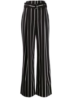 Proenza Schouler брюки в полоску с поясом