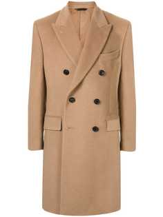 Gieves & Hawkes двубортное пальто средней длины
