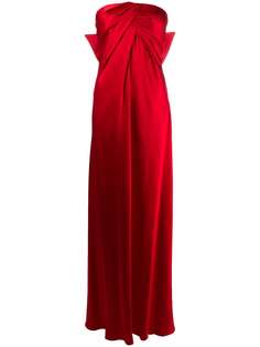 Alberta Ferretti атласное платье с бантом и открытой спиной
