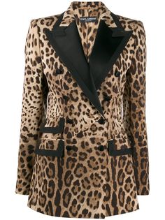 Dolce & Gabbana блейзер с леопардовым принтом