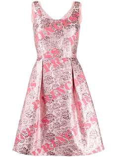 Moschino расклешенное платье с принтом