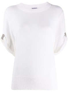 Brunello Cucinelli трикотажный топ с пайетками