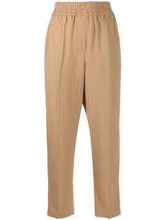 Brunello Cucinelli укороченные брюки с эластичным поясом